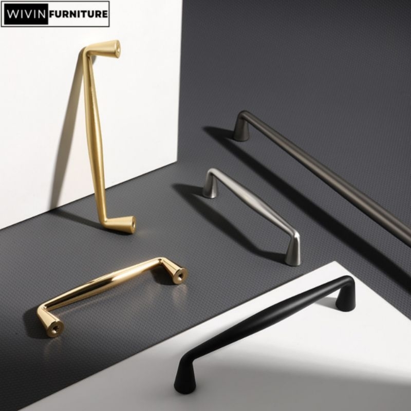 W-61 Handle Lemari Gold Cooper Black Gagang Pintu Tarikan Laci Aksesoris Furniture Interior