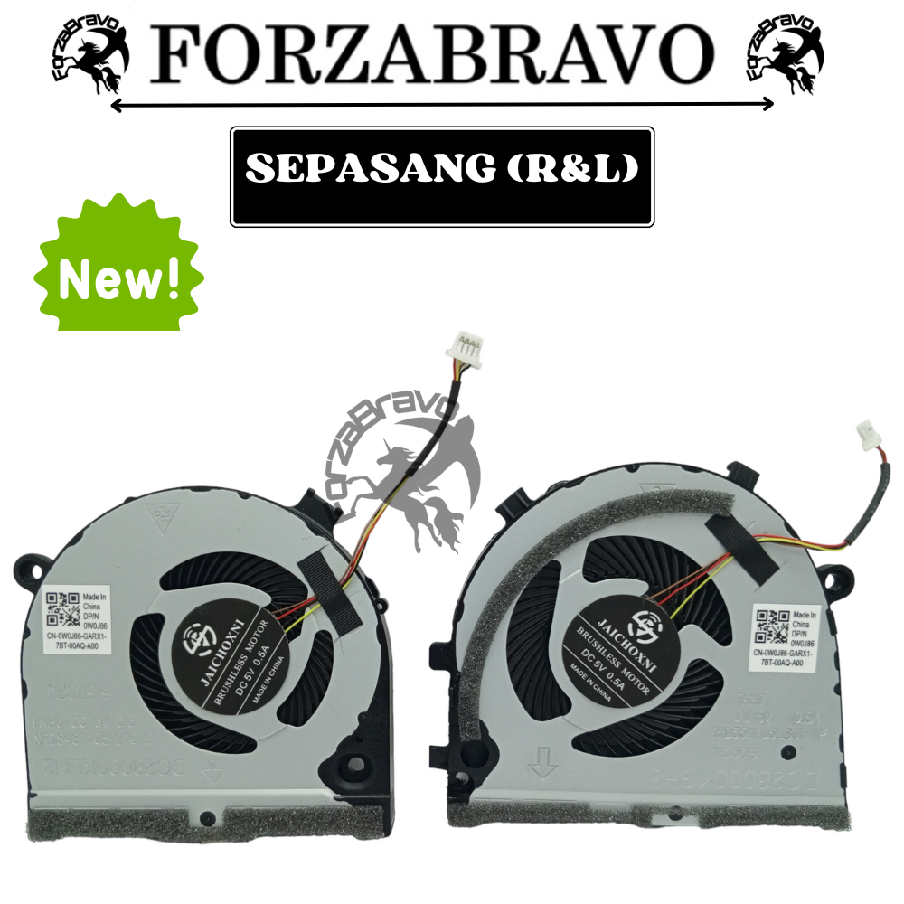 DELL Cooling Fan Fit Laptop Gaming 15 G3 G3-3579 G3-3779 G5-5587 15 3579 3779 17-3779 4 Pin kanan & 