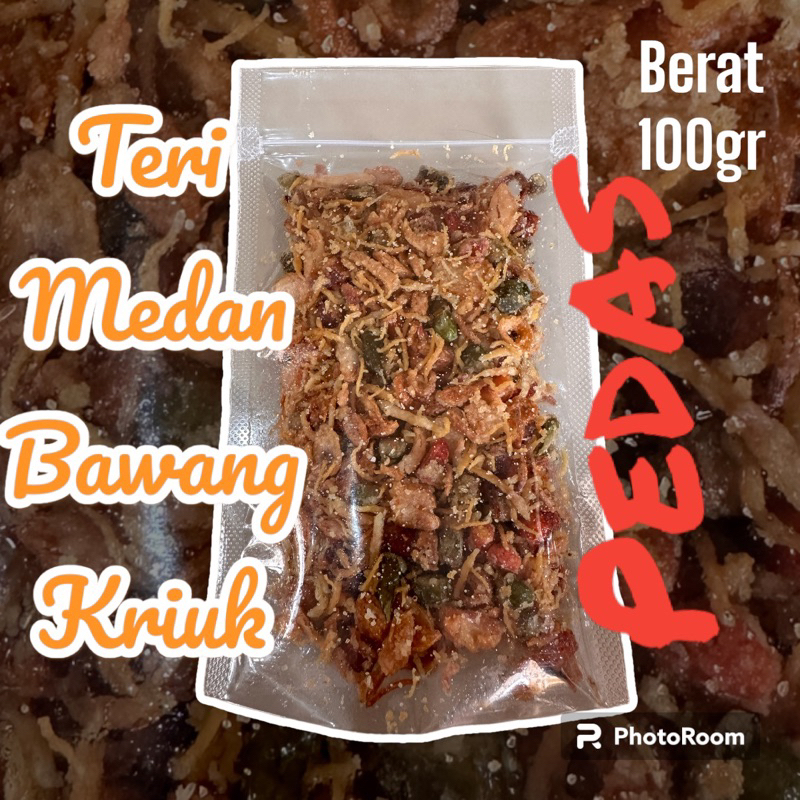 

Teri Medan Bawang Kriuk 100gr ( Pedas)