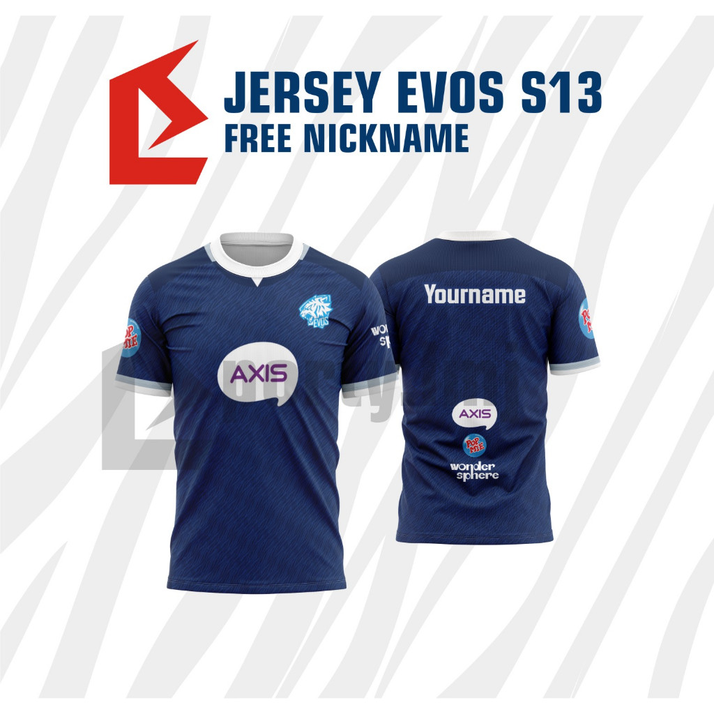 Jersey Kaos EVOS ESPORT MPL ID S13 2024 , FREE NICKNAME