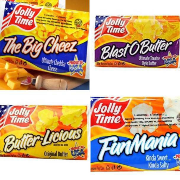 KODE W64T JollyTime USA PopCorn All Varian  Popcorn Instant Beragam Rasa  Popcorn Premium  Jolly Tim