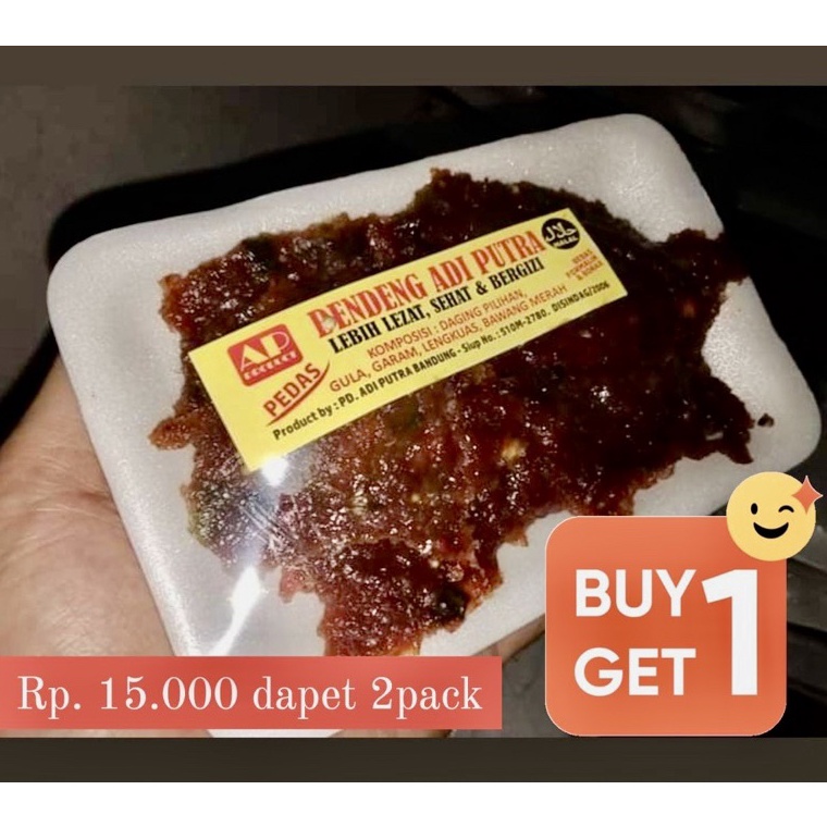 

KODE J38D Dendeng Sapi adi putra buy 1 get 1