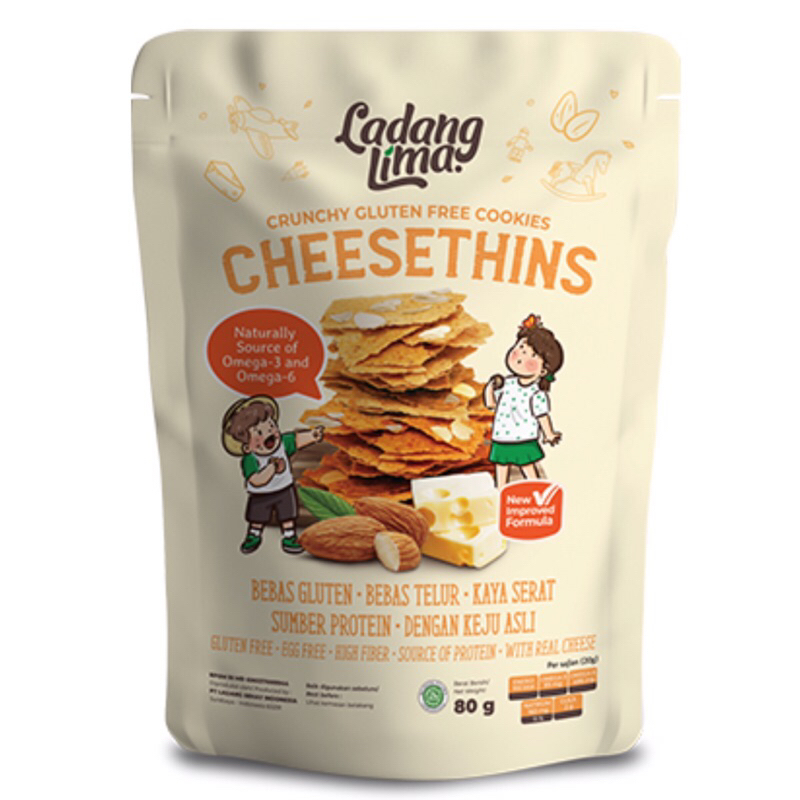 

CHEESETHINS 80g GLUTEN FREE COOKIES Biskuit Keju Organik Bebas Gula Rendah Lemak