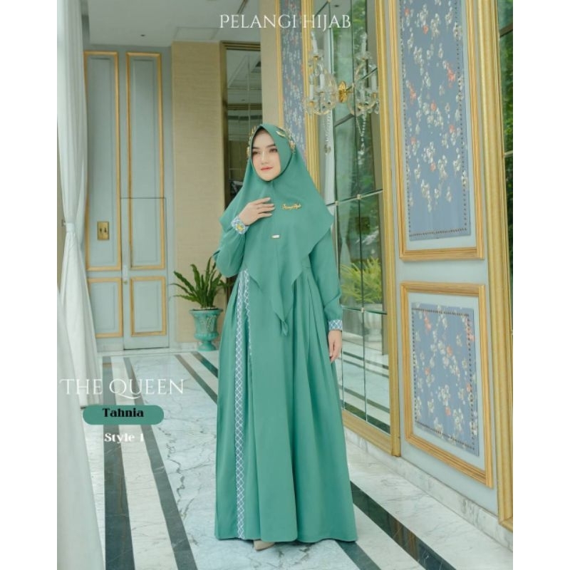 Gamis set hijab The Queen abad kejayaan series by pelangi hijab original produk ( READY ON MODE SIZE