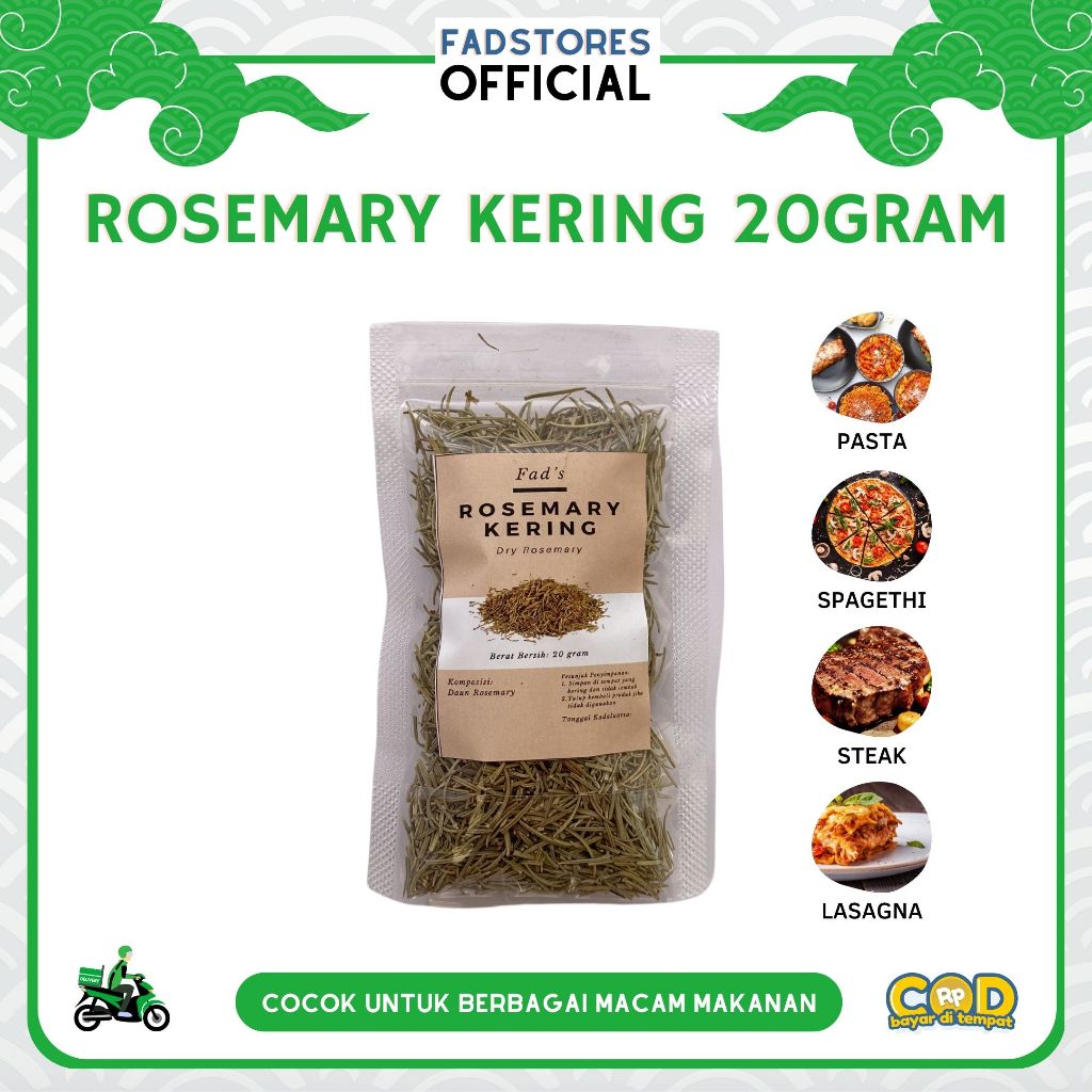 

Rosemary 20gr - Daun Rosemary Kering 20GR - Rosemary Leaves