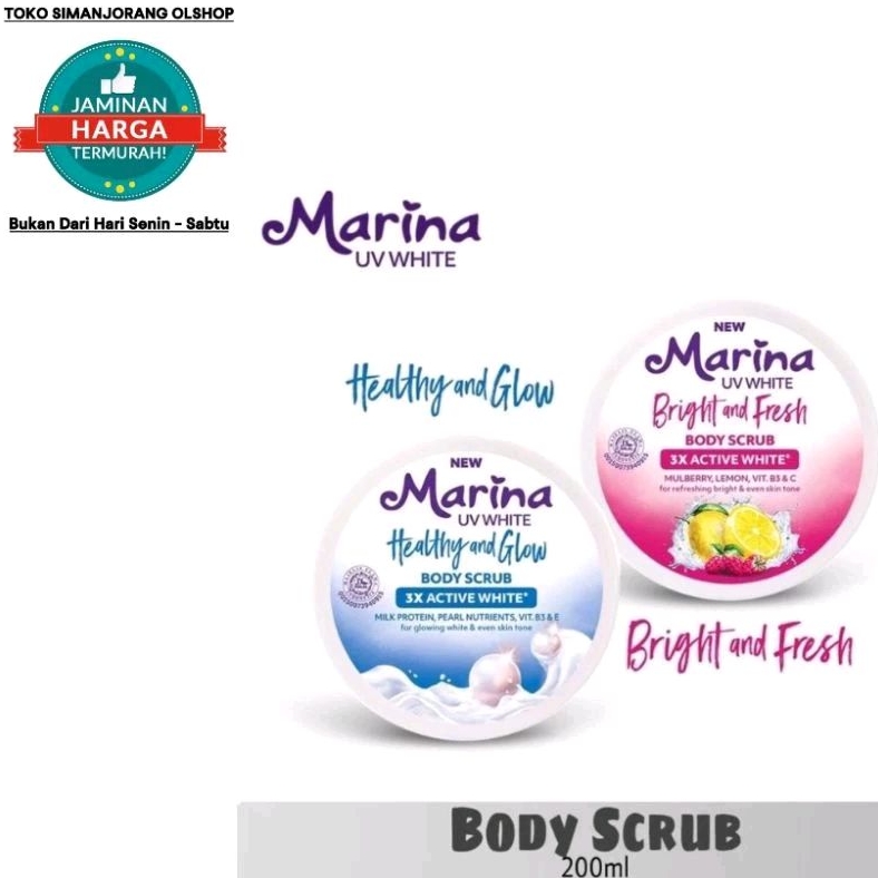 Marina Body Scrub Lulur 200 ml / Lulur Marina