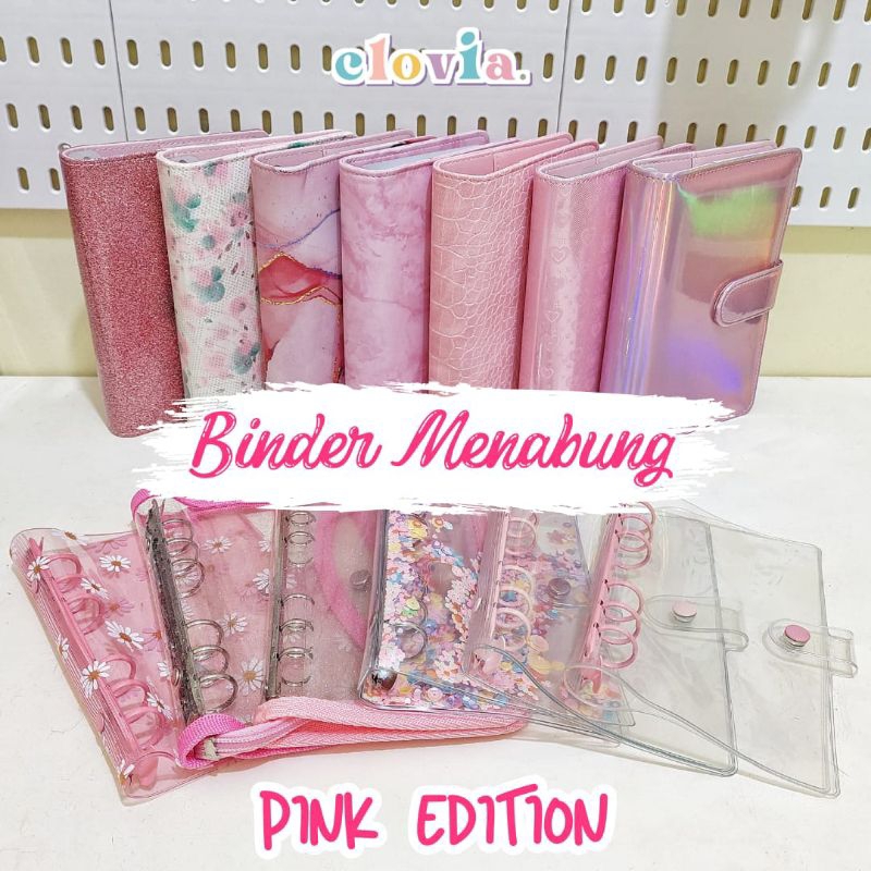 

[5ziplok Pink] Paket Binder Menabung A6 EDISI PINK STRAWBERRY