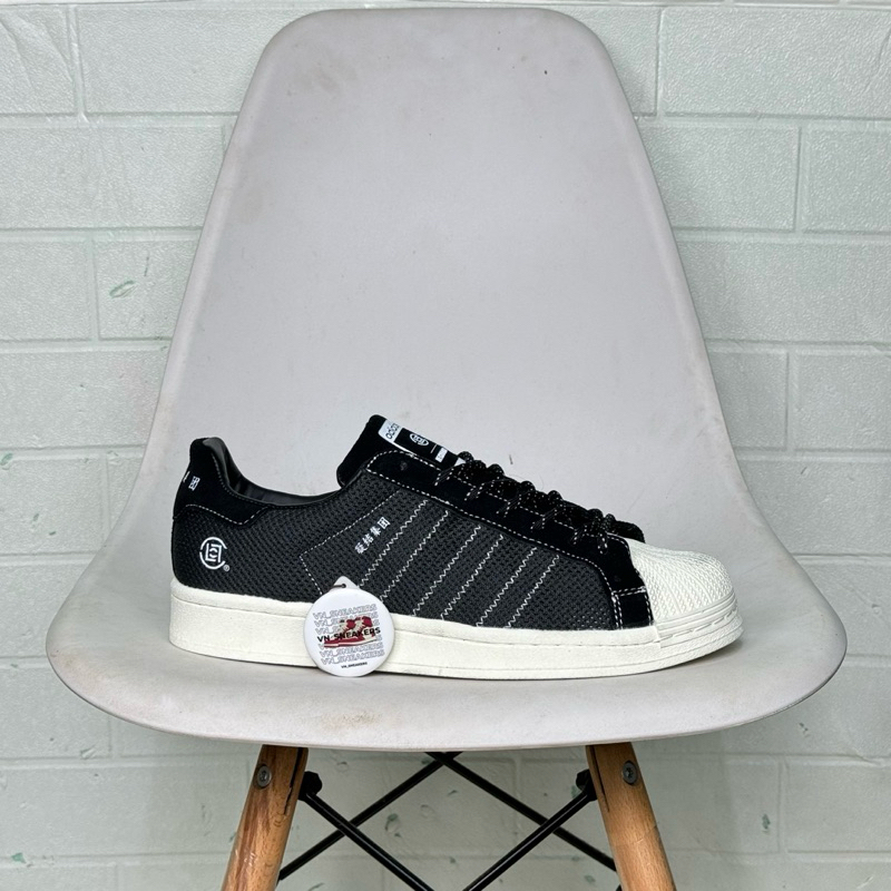 Sepatu Adidas Superstar x Neighborhood x CLOT Black