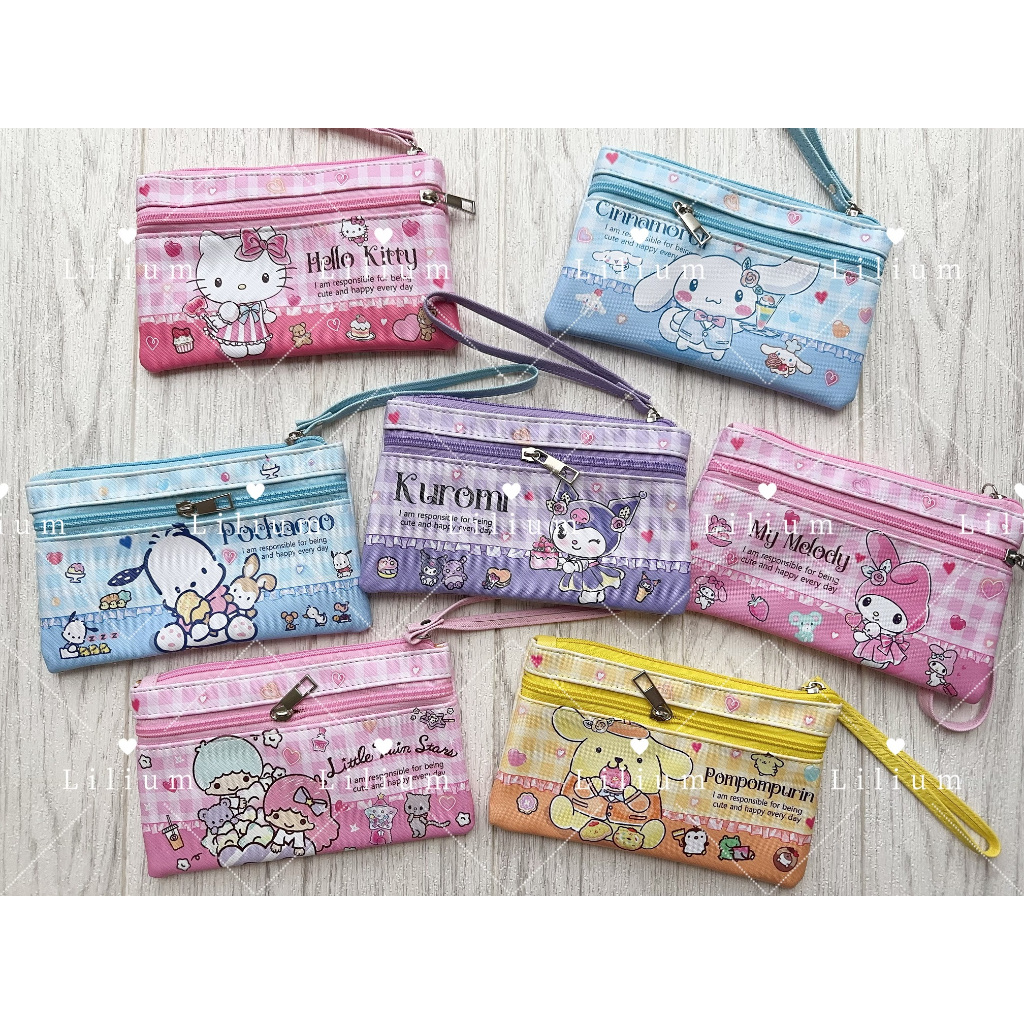 

Dompet pouch serbaguna sanrio ATK016 tempat pen stationary kosmetik cinnamoroll kuromi melody pompompurin