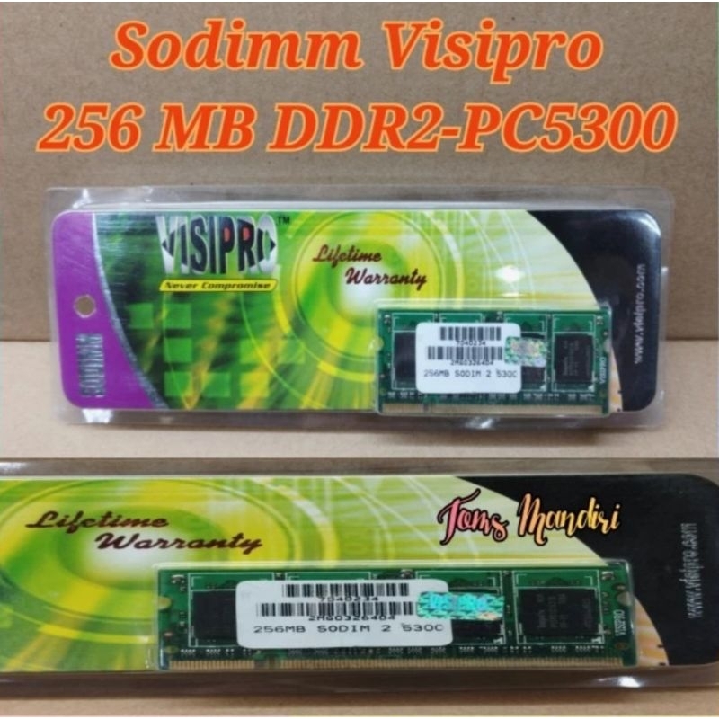 Memori SODIMM Visipro 256MB PC5300 for Laptop