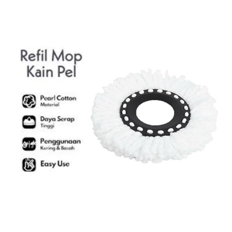 Kain Spin Mop 13 CM / Refill Kain Pel Super Mop Kain Pel Refill Mop Spin | Kain Pel Lantai | Kain Pe
