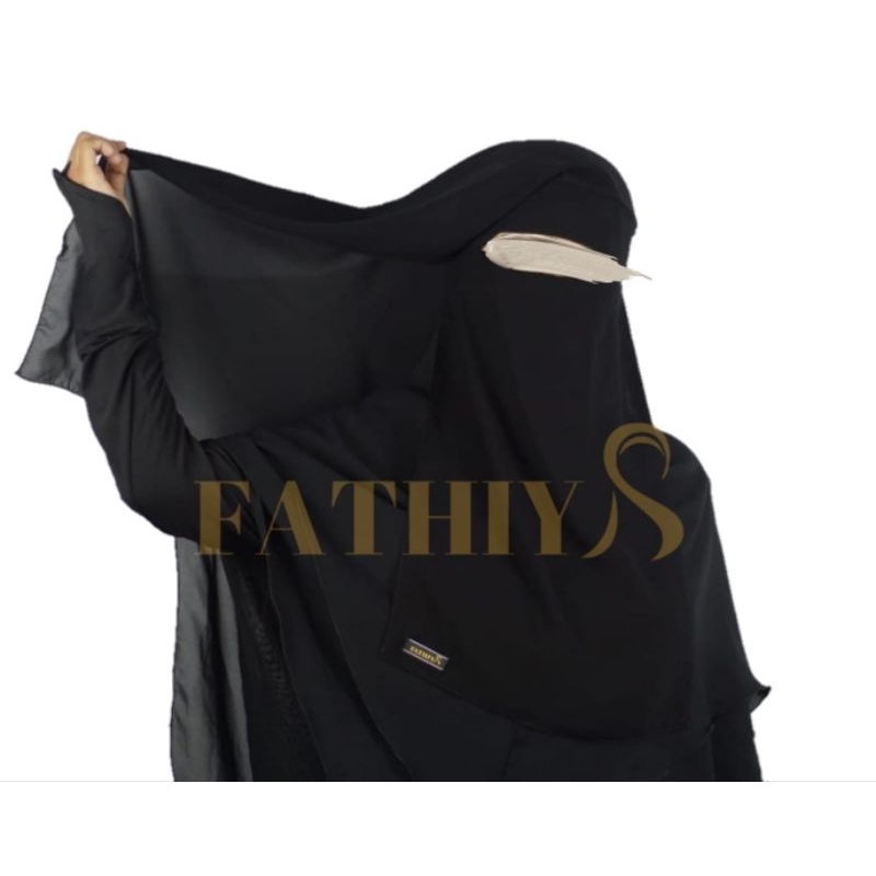 Cadar Niqob Mesir / Yaman Pendek / Elma kain shiffon nyaman lembut syari