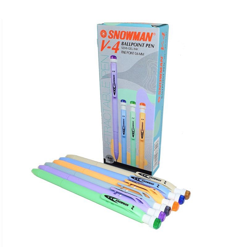 

Pulpen Snowman v-4 ballpoint pen tinta hitam