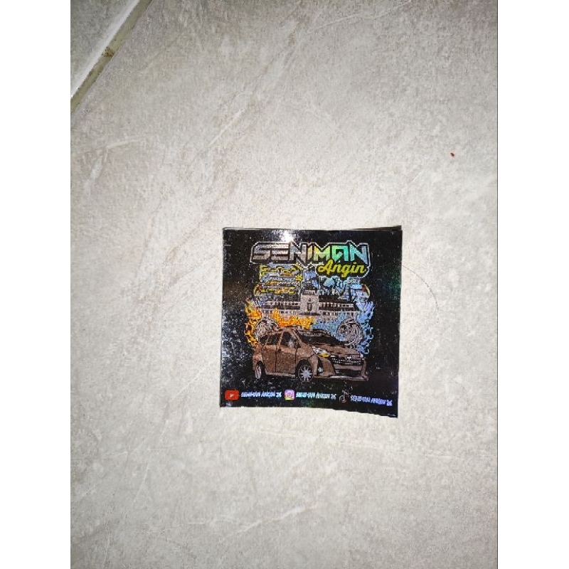 

sticker seniman angin hologram asli 1 pcs