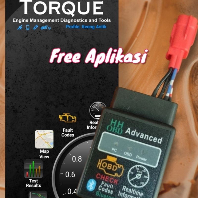 Scanner Motor Injeksi Advance OBD2 soket Euro5 untuk Motor tahun 2021 keatas