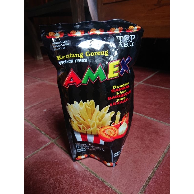 

AMEX POTATO FRENCH FRIES SNACK JADUL KENTANG FREE SAOS 35gr POUCH isi 5pcs