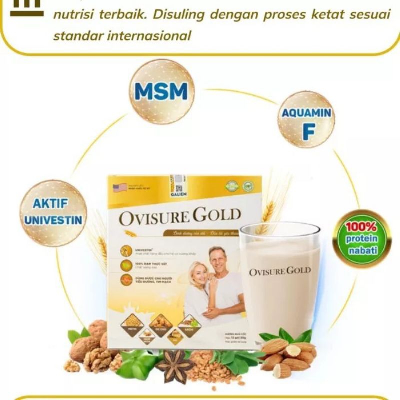 

0OVISURE GOLD MILK Asli 100% Original SUSU OBAT TULANG DAN SENDI YG SEHAT 100% DIMFOR USA
