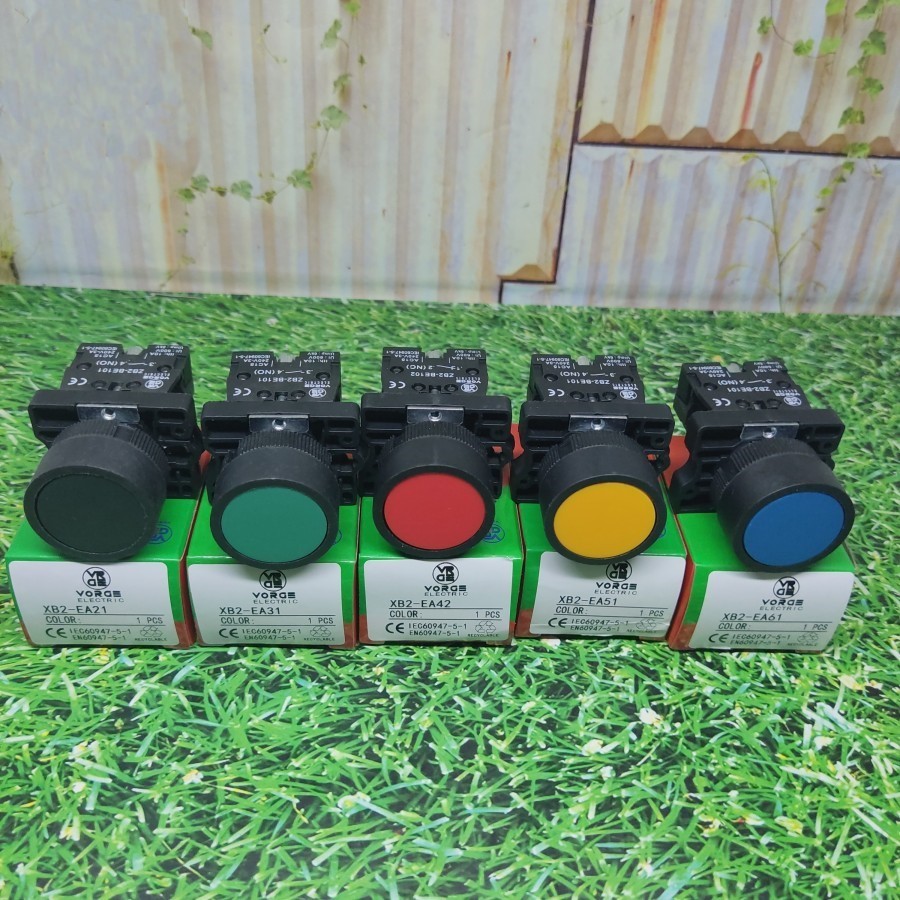 VORGE XB2-EA42 NO LARKIN LB2 Push Button Plastic Red Merah 1NC 22mm