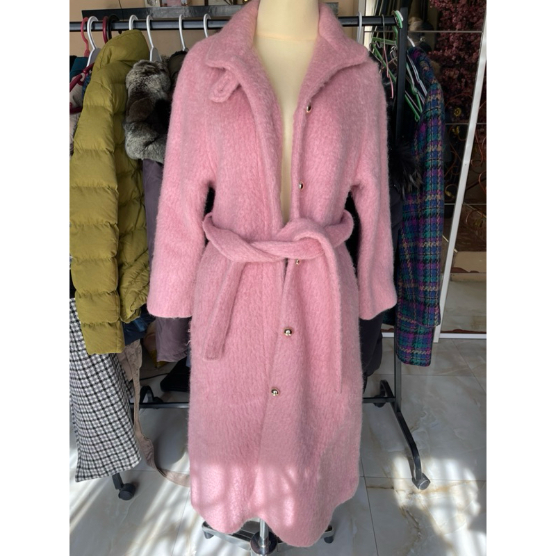 Long coat winter Wol Pink Luxury