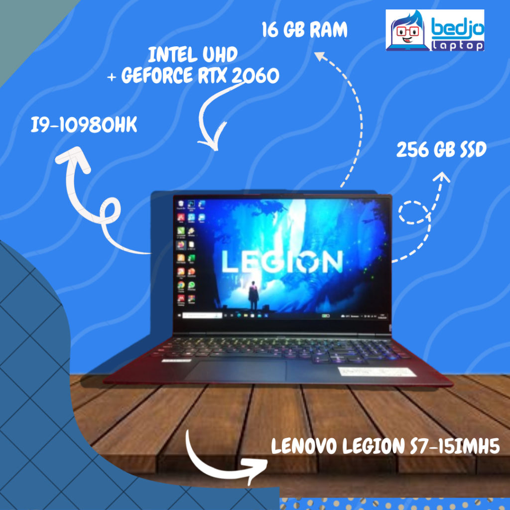 LENOVO LEGION S7-15IMH5, I9-10980HK, Laptop LENOVO LEGION di Malang, Laptop Lenovo I9-10980HK di Mal
