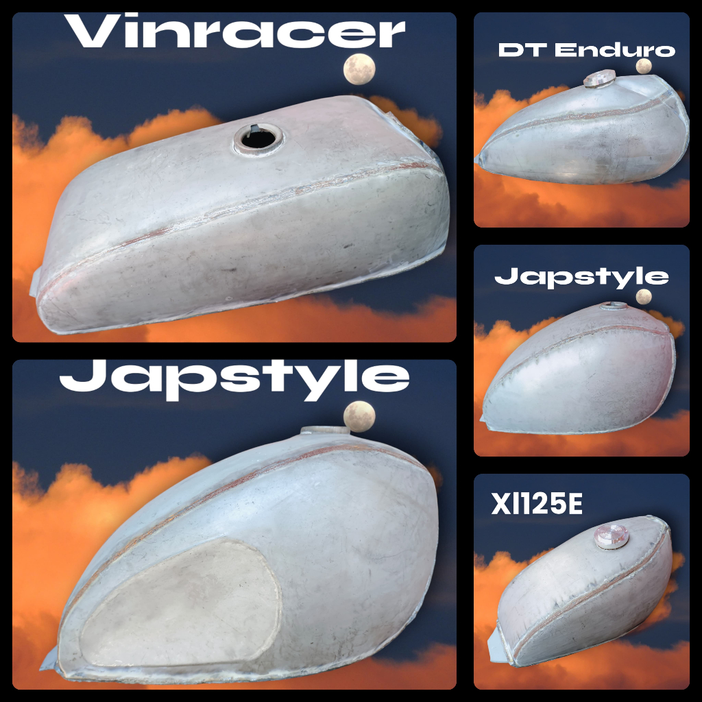 Gastank Tangki VinRacer caferacer motor custom Tengki Japstyle Tetuk mentah tanki DT enduro Bratstyl
