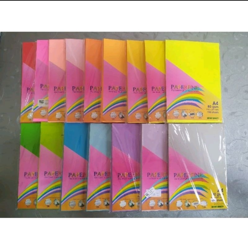 

Kertas Paperfine A4 80 gram 500 Sheet / Kertas HVS Warna