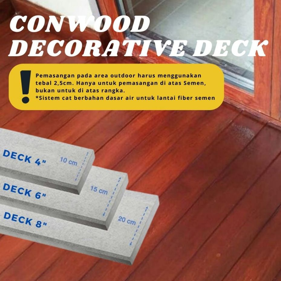 CONWOOD DECORATIVE DECK I CONWOOD LANTAI OUTDOOR TEBAL 14/25mm
