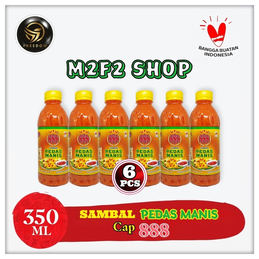 

Sambal Cap 888 Pedas Manis Cabe Rawit Botol Pet - 350 ml (Kemasan 6 Pcs)
