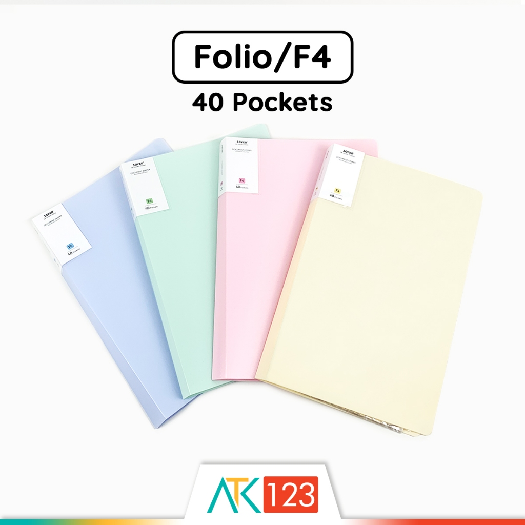 

Map File / Display Book / Clear Holder / Document Keeper Folio / F4 40 Pockets Pastel Joyko DK-D40F4