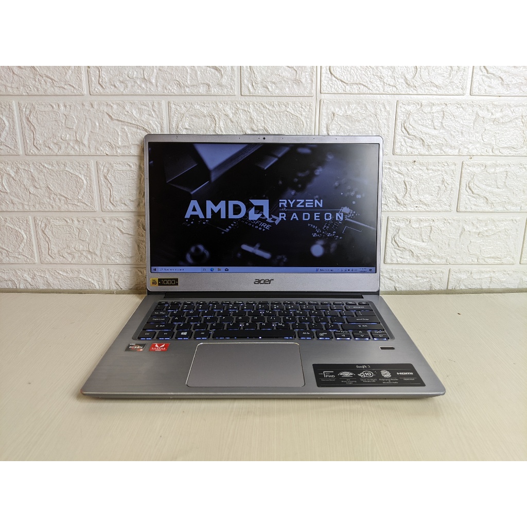 Acer Swift 3 SF314 AMD Ryzen 5 3500U RAM 8GB SSD 512GB VGA Radeon Vega 8 2GB Laptop Second Gaming Desain