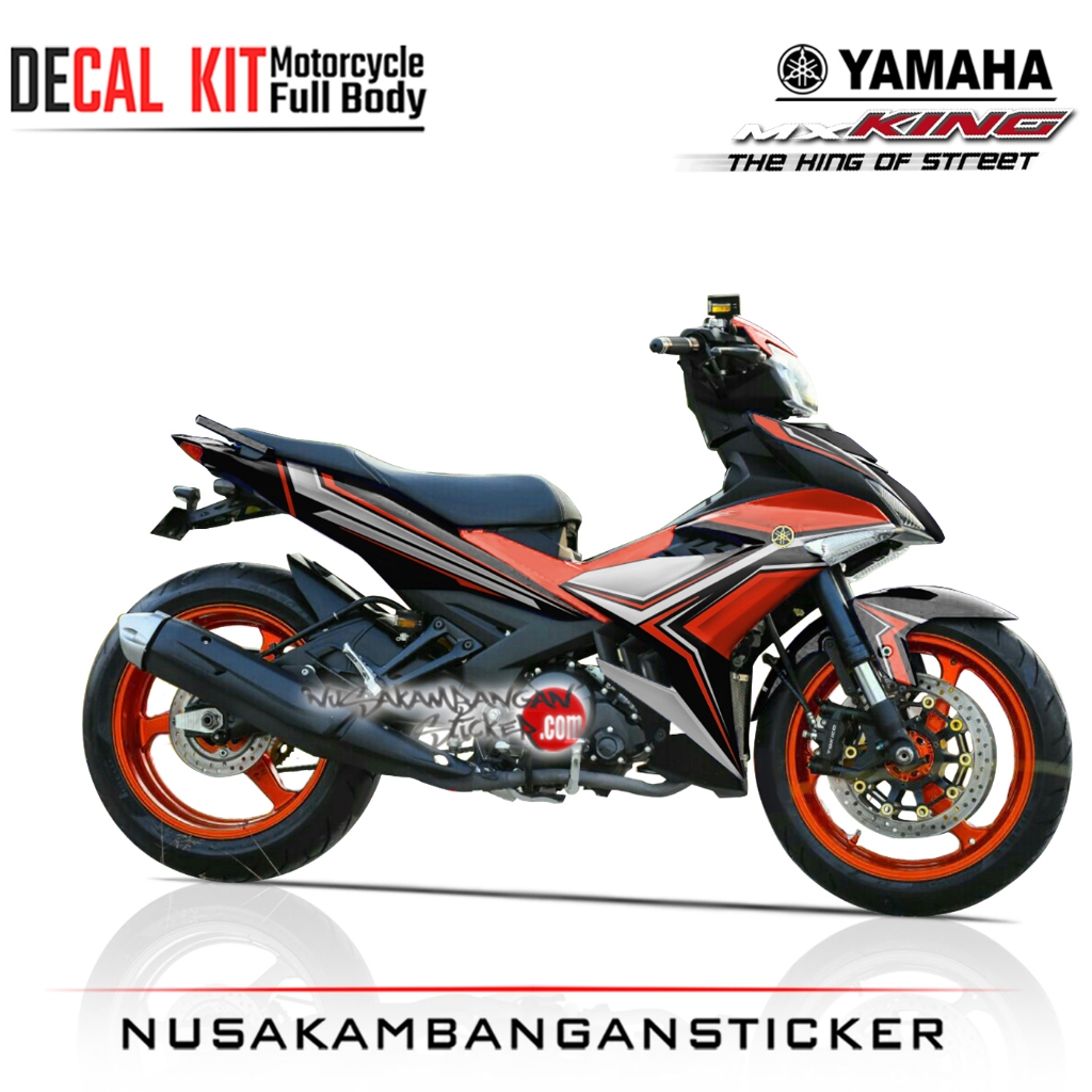Decal Sticker  MX-King 150 Red Black Stiker full Body