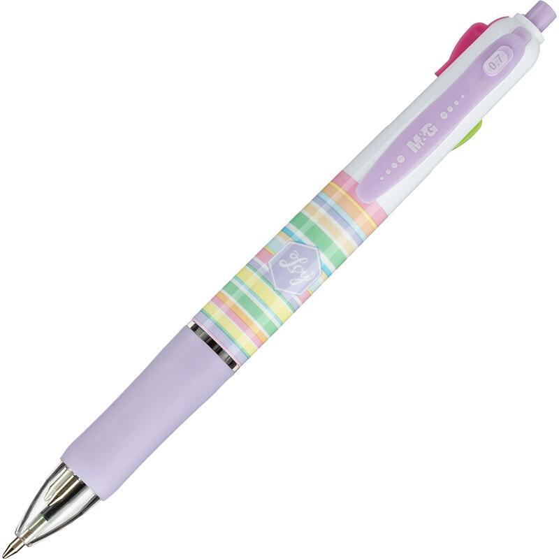 

Pulpen M&G 4 in 1 Ball Pen Retractable 0.7mm ABP803R5 Purple