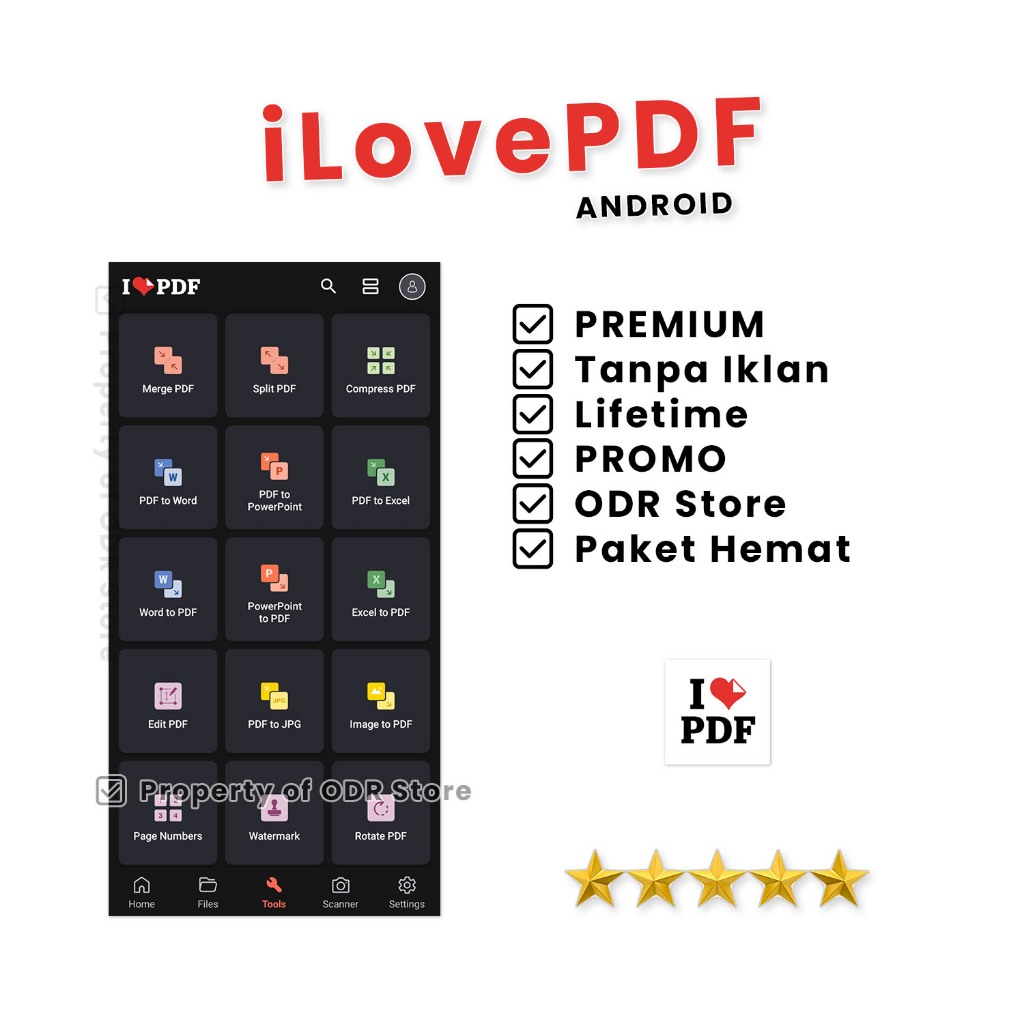 iLovePDF lifetime Asisten PDF Scanner dan Editor i love pdf