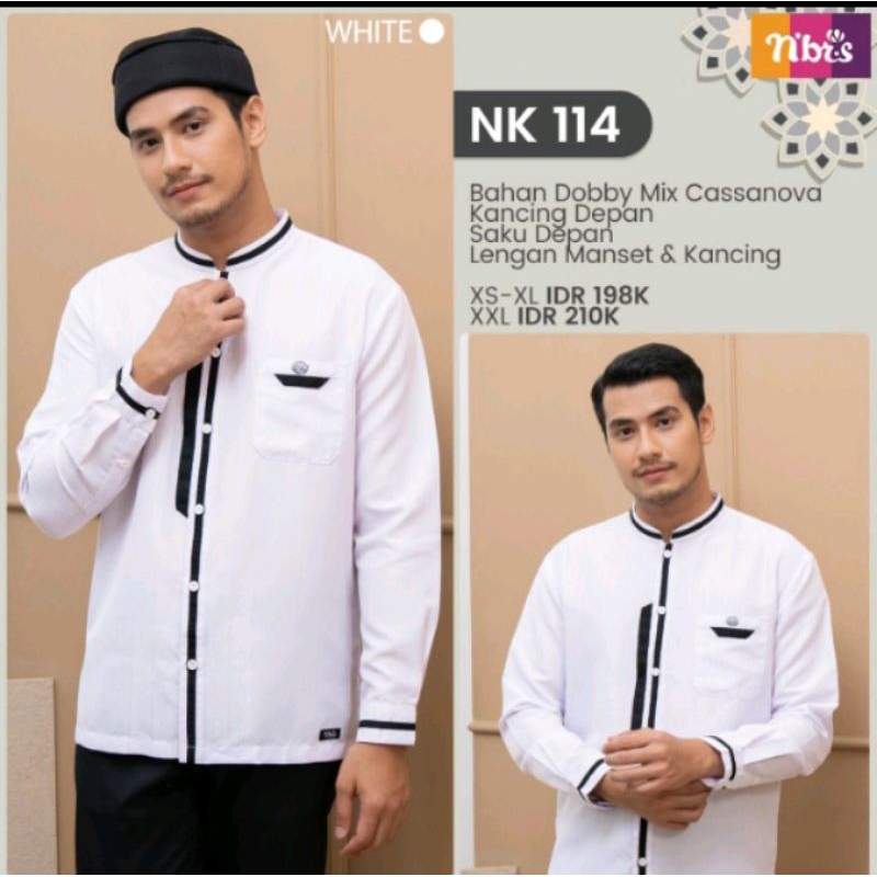Koko Nibras NK 114 Baju Koko Pria Dewasa Nibras Lengan Panjang