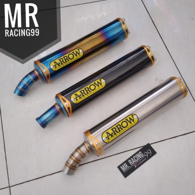 Silincer ARROW Carbon Rainbow Stainless Ninja RR - R - S All 2 Tak P.Tabung 27cm Only