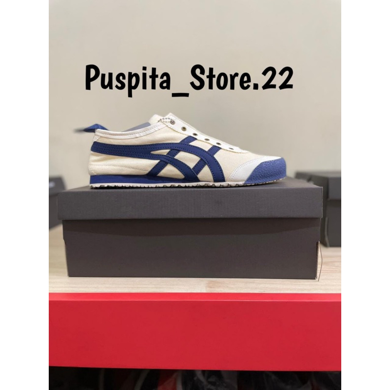 Sepatu Slip On Onitsuka Cream Navy