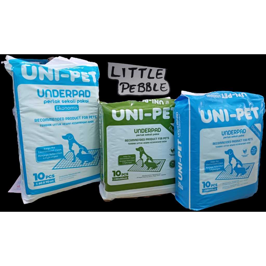 Underpad Uni-Pet Perlak Hewan Kucing Anjing Alas Kandang isi 10pcs UNIPET SIZE S M L