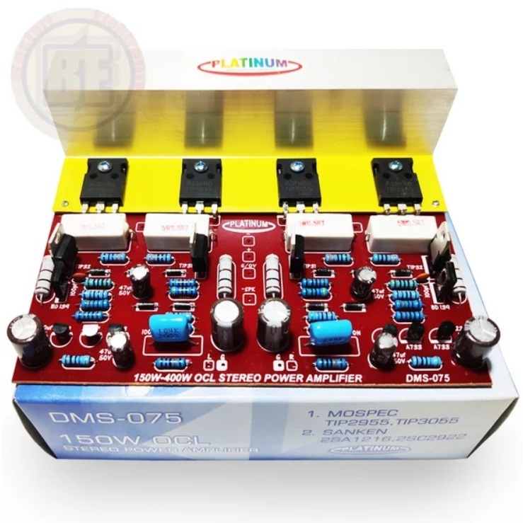 KIT Power Amplifier OCL Stereo 150-400 Watt TR TIP MOSPEC Platinum DMS-075