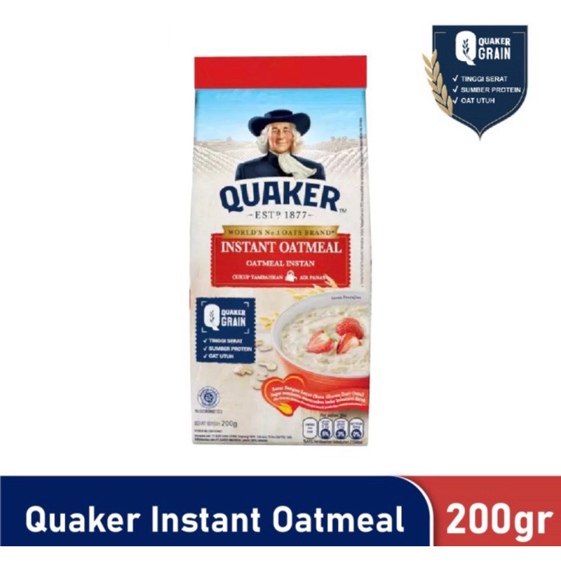 

Quaker Oatmeal Instan Kemasan Merah 200 gram