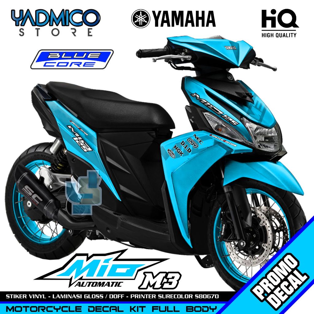 Decal Mio M3 Full Body - Stiker Motor Mio M3 Full Body - Striping Hologram Mio M3 Full Body - Stripi