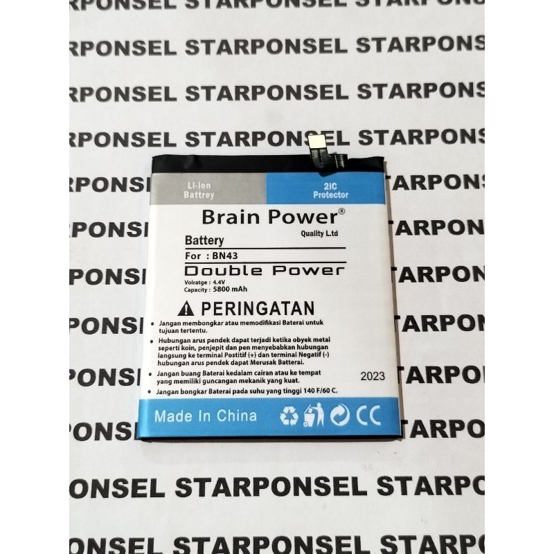 BATRE BATTERY BATERAI XIAOMI REDMI NOTE 4 NOTE 4X SNAPDRAGON BN43 BN-43 BN 43 DOUBLE POWER BATERAI