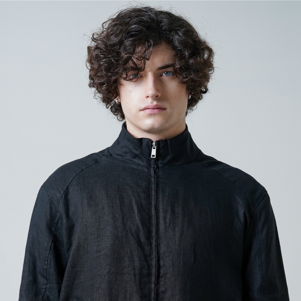 CELCIUS Linen Bomber Jacket I31000191C Hitam