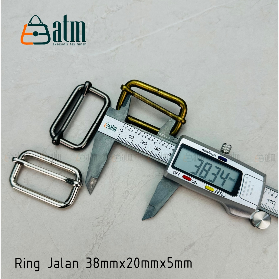 Ring Jalan Ring Geser Tas 38x20mm Tebal 5mm