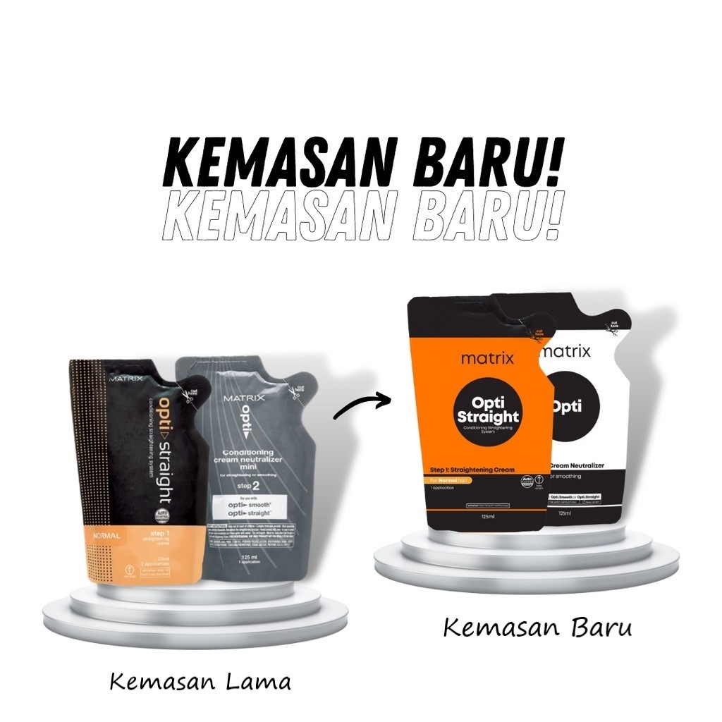 matrix opti straight 125ml/ hair smoothing/ hair rebounding sachet