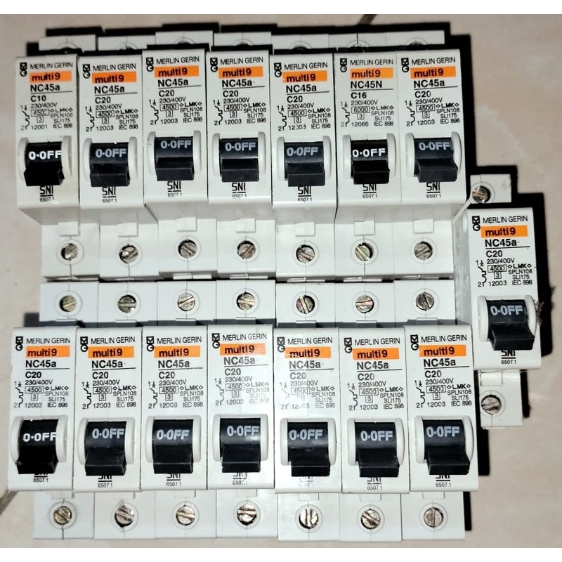 mcb merlin gerin 20A,10A, 16A,pala hitam