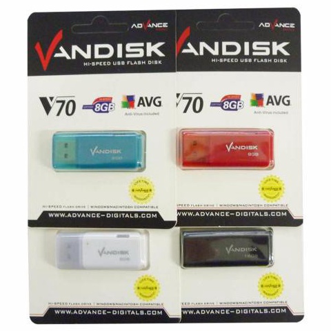 KODE U53G Flashdisk Vandisk 4GB  8GB  16GB  32GB V7 ADVANCE USB Flash Disk ORI Flash drive