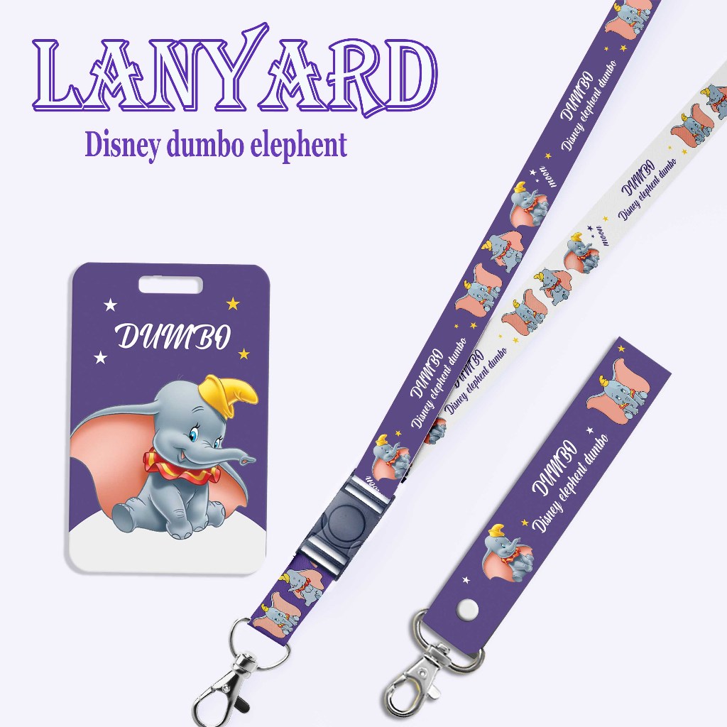 

STRAP LANYARD CARD HOLDER Disney Dumbo Elephent Gantungan Kunci, Handphone, ID Card