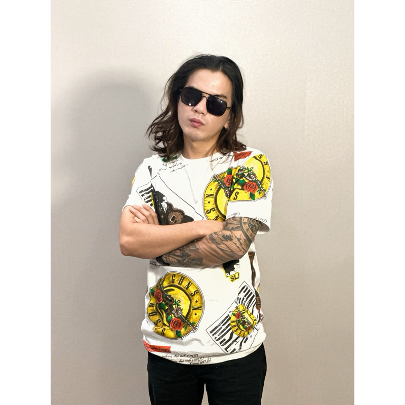 kaos distro pria Nrky Guns n roses kaos full print