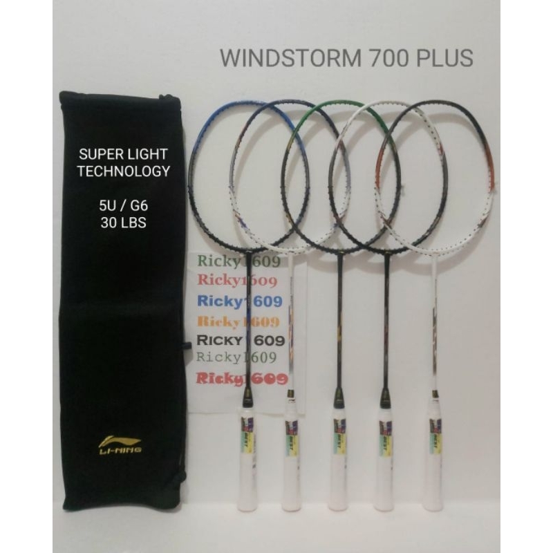 RAKET BADMINTON LINING WINDSTORM 700 PLUS - SUPER LIGHT TECHNOLOGY - 5U/79g - 30 LBS - ORIGINAL LINI