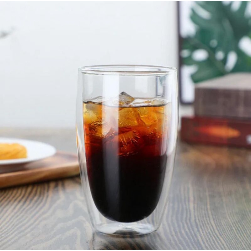 Gelas Kaca Double-wall Aesthetic / Gelas Kaca / Gelas Kopi